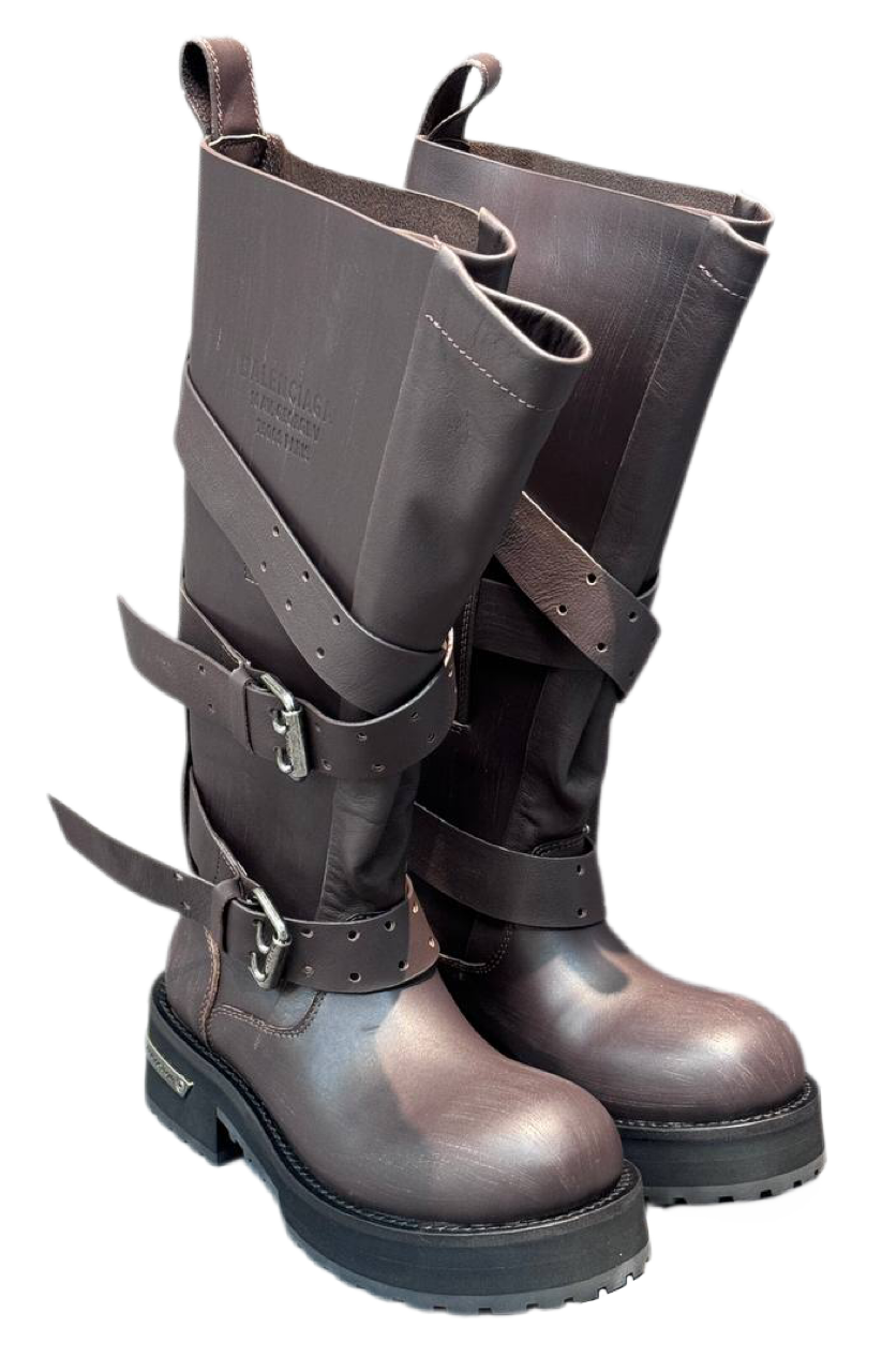 Сапоги Balenciaga Venom Темно коричневые F