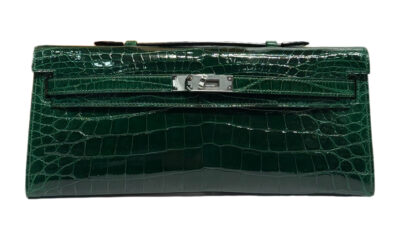 Сумка Hermes Kelly Cut Зеленая N