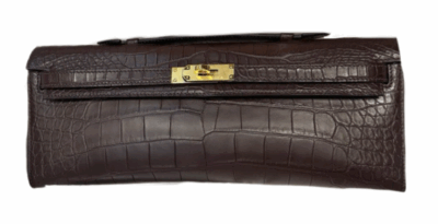 Сумка Hermes Kelly Cut Темно коричневая N