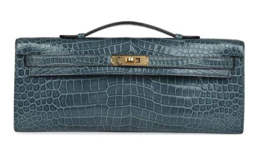 Сумка Hermes Kelly Cut Темно серая N