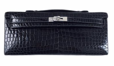 Сумка Hermes Kelly Cut Темно синяя N