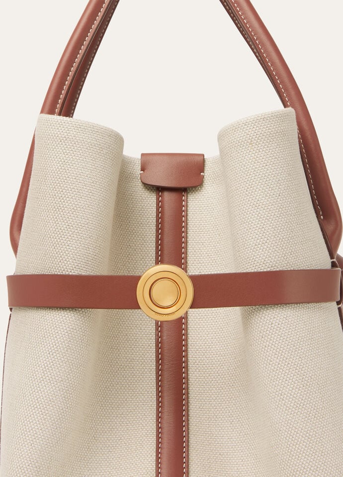 Сумка Loro Piana Ghiera Shopper Large Белая N