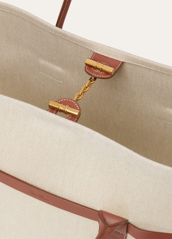 Сумка Loro Piana Ghiera Shopper Large Белая N