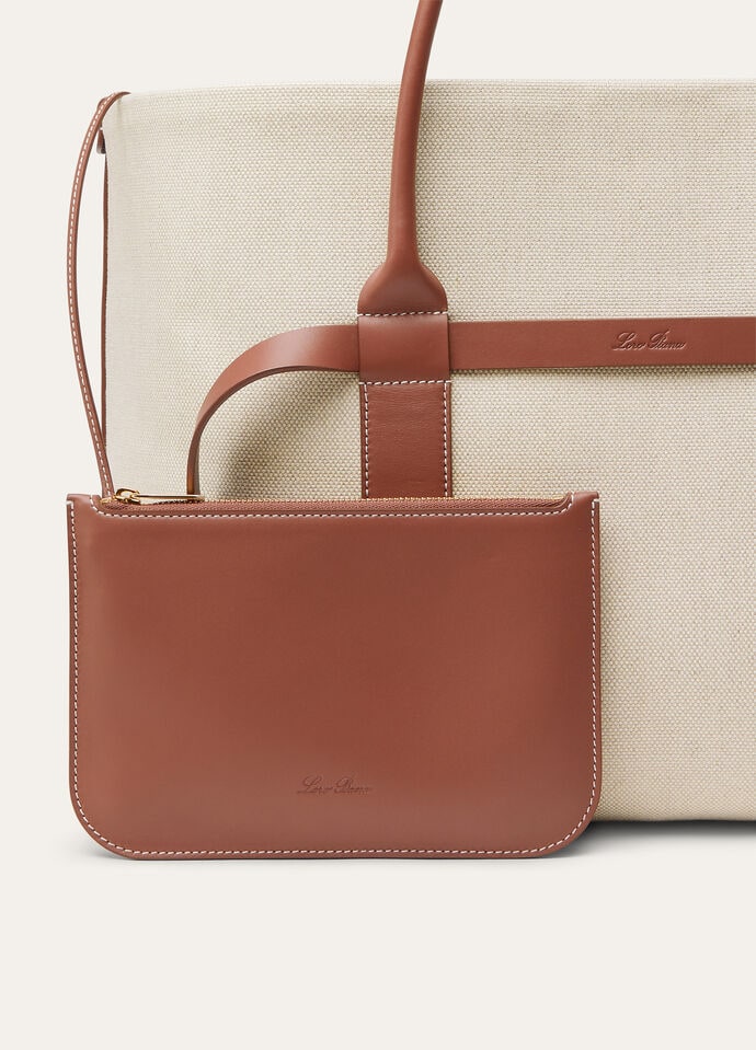 Сумка Loro Piana Ghiera Shopper Large Белая N