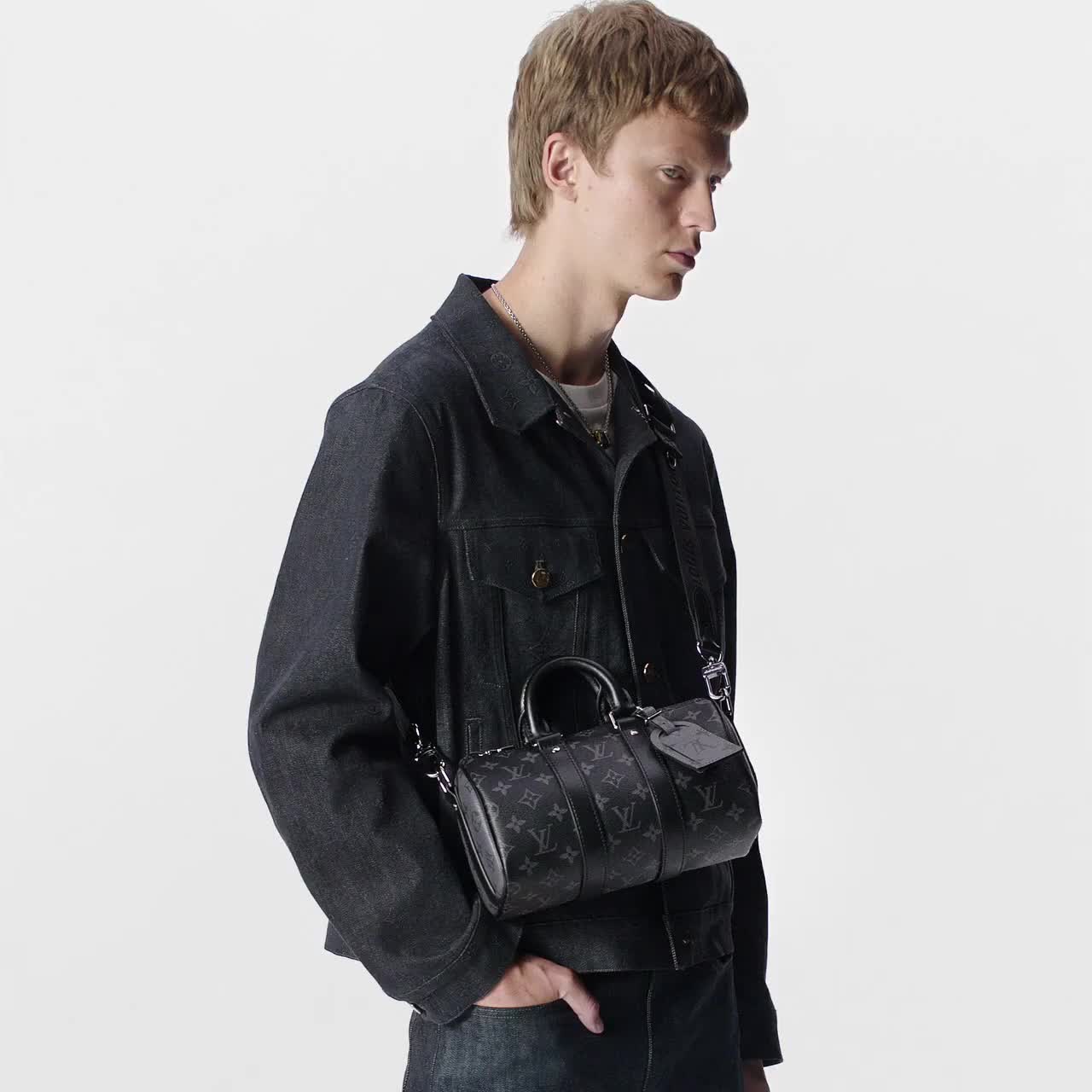 Сумка Louis Vuitton Keepall Bandouli Черная N