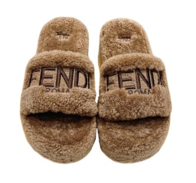 Тапочки Fendi Коричневые F