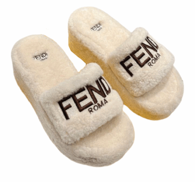 Тапочки Fendi Кремовые F