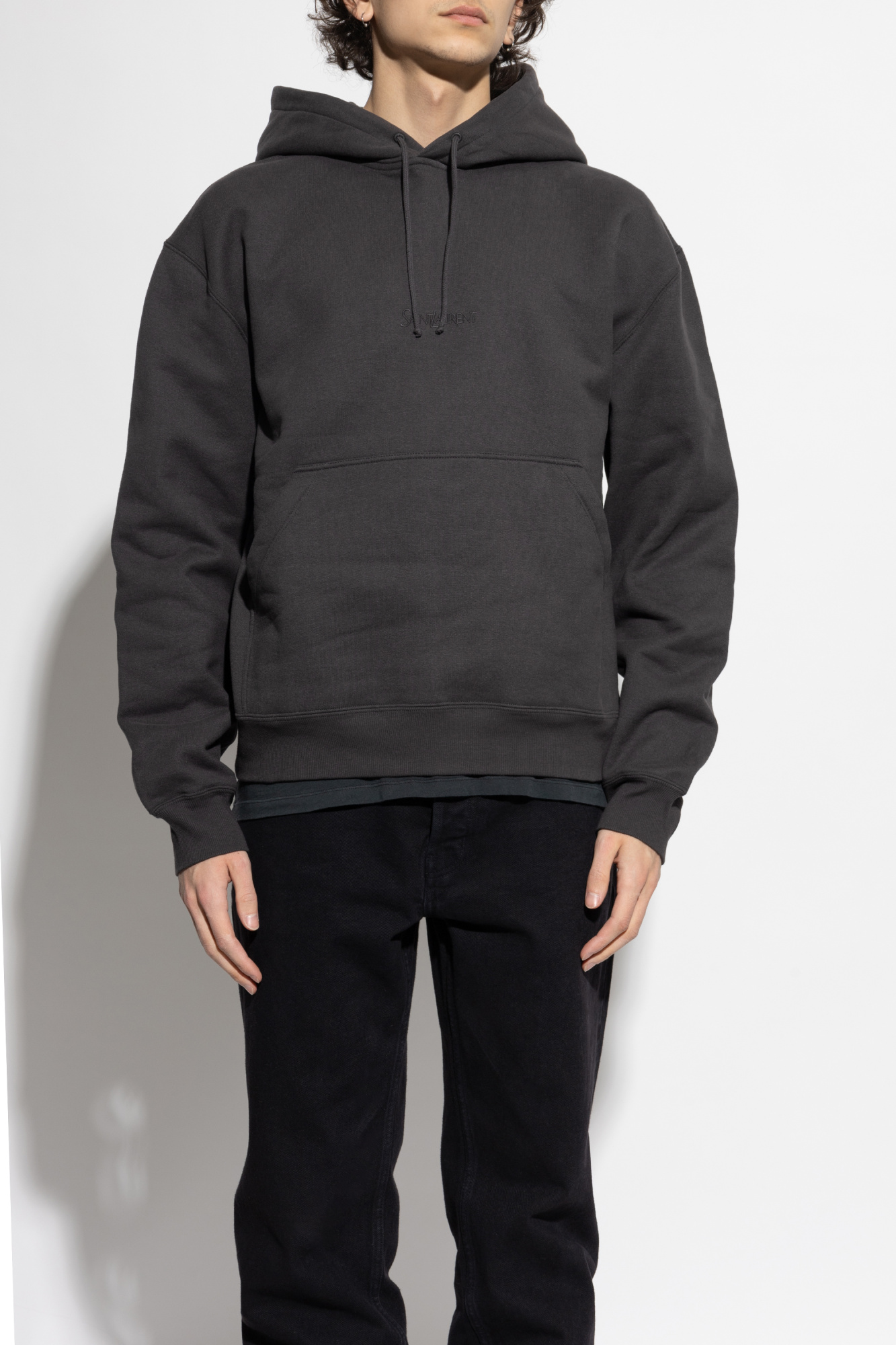 Толстовка Saint Laurent Темно серая M