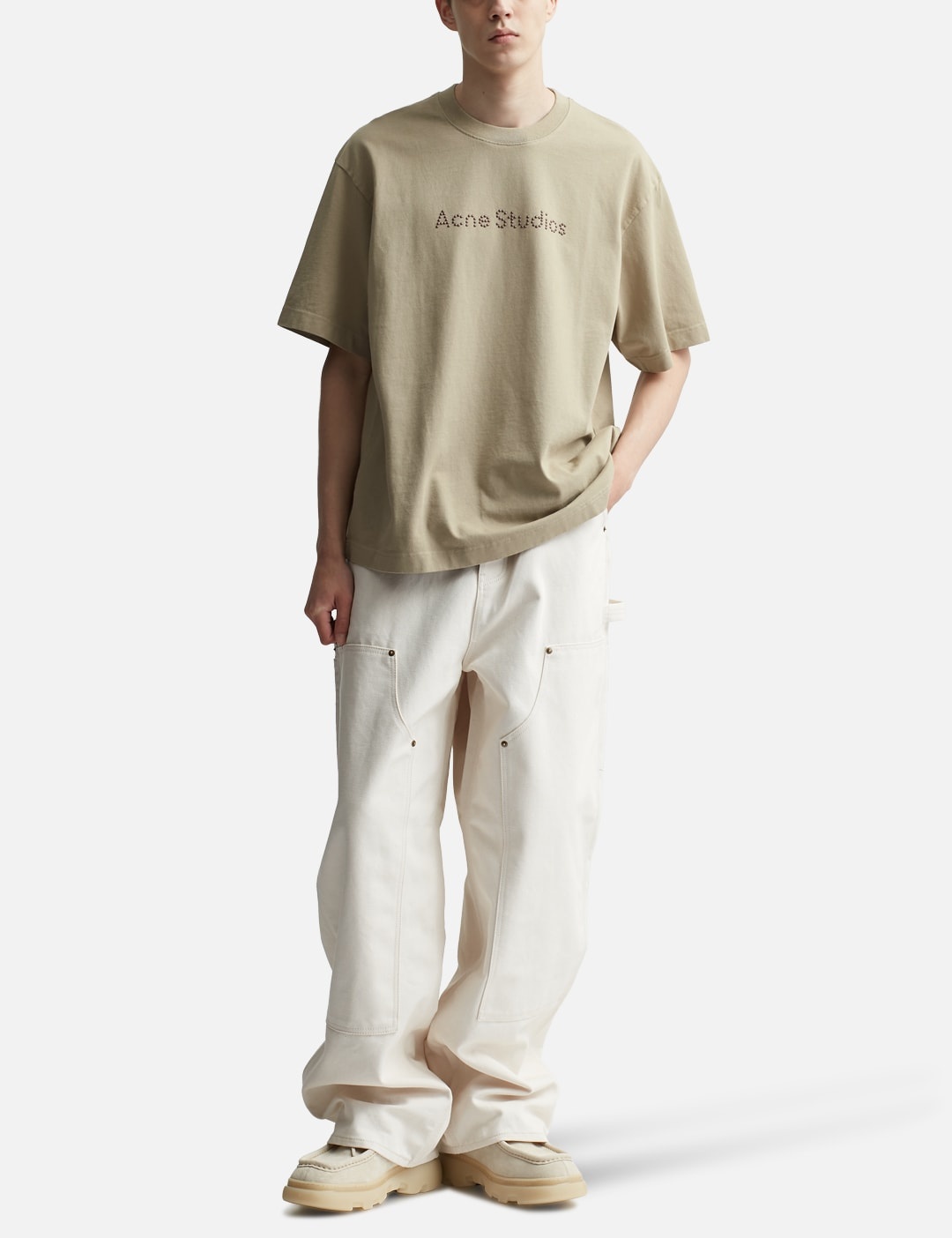 Футболка Acne Studios Acne Studios Коричнево бежевая F