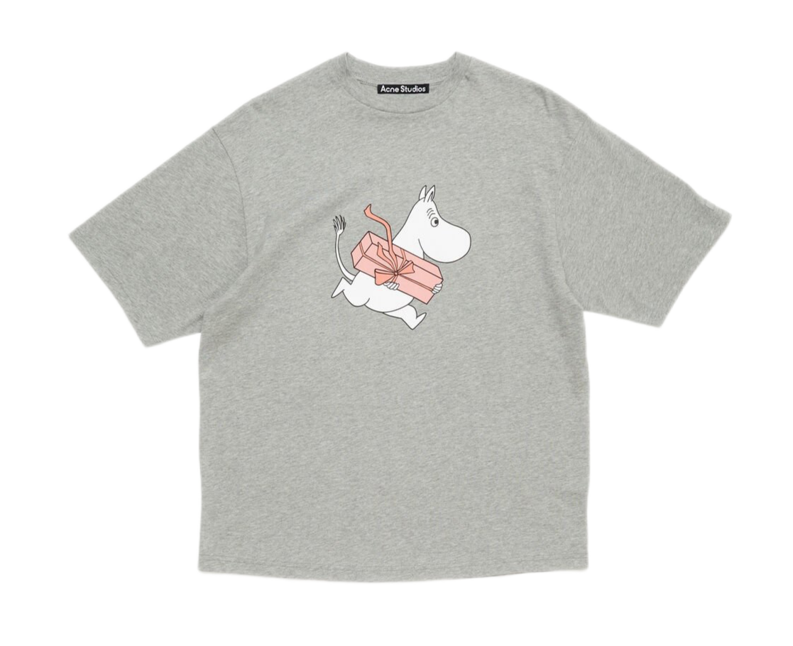 Футболка Acne Studios X Moomin Серая M
