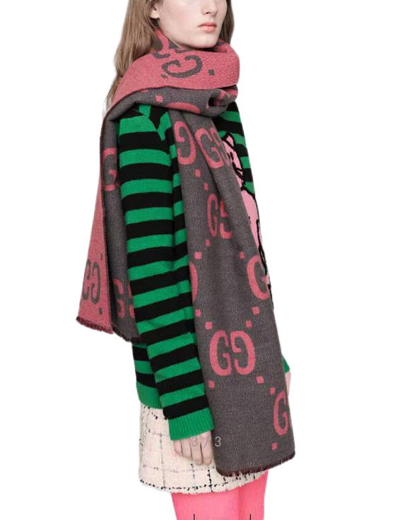 Шарф Gucci Gg Серый F
