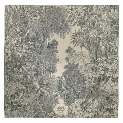 Шарф Hermes All Серо бежевый F