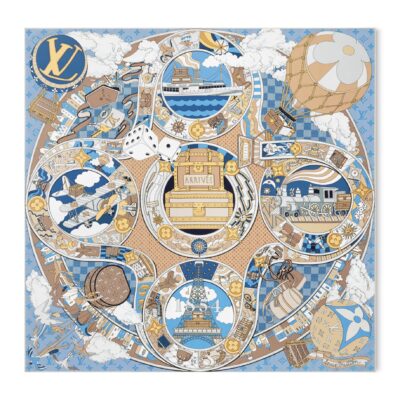 Шарф Hermes Lv Journey Разноцветный F