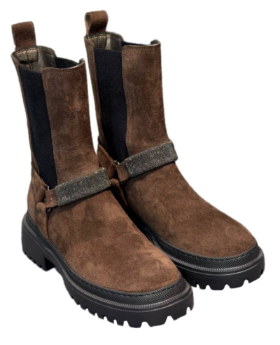 Ботинки Brunello Cucinelli Темно коричневые F