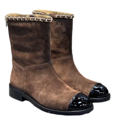 Ботинки Chanel Article Style Коричневые F