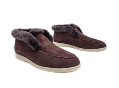 Ботинки Loro Piana Open Walk Бордовые M