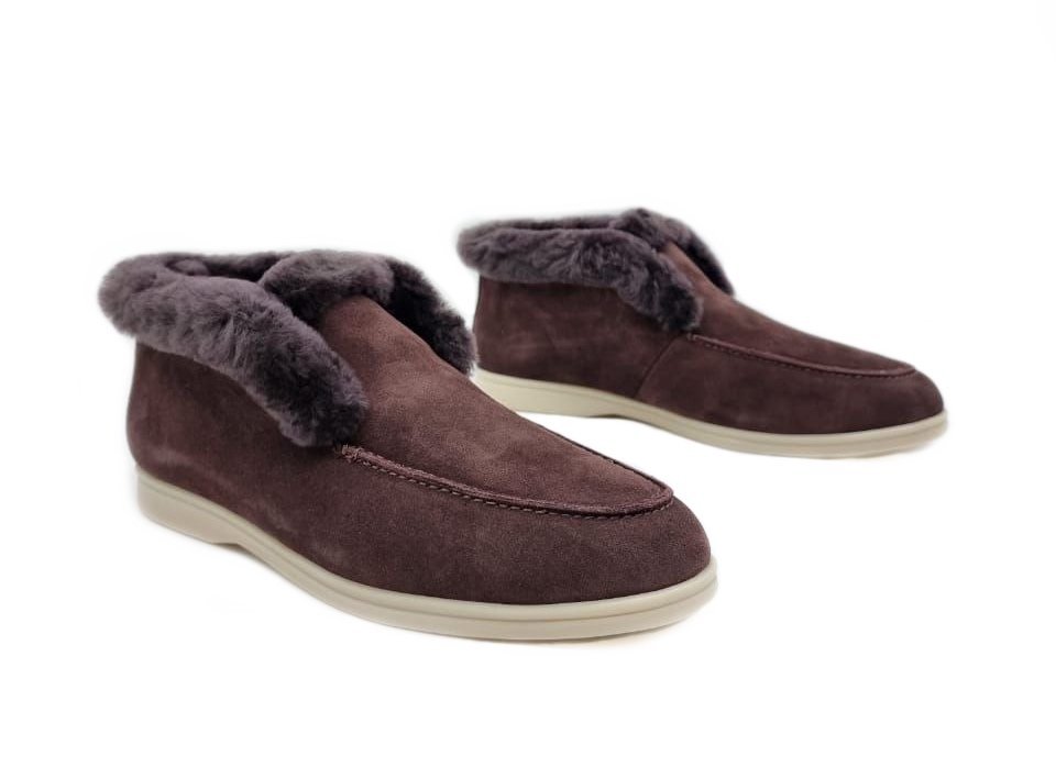 Ботинки Loro Piana Open Walk Бордовые M