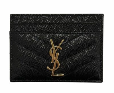 Держатель Для Карт Saint Laurent Cassandre Matelass Черная N