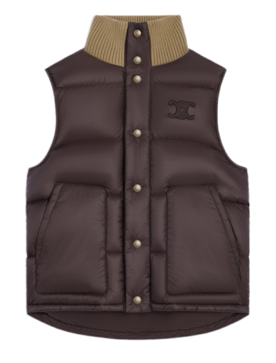 Жилет Celine Темно коричневый F