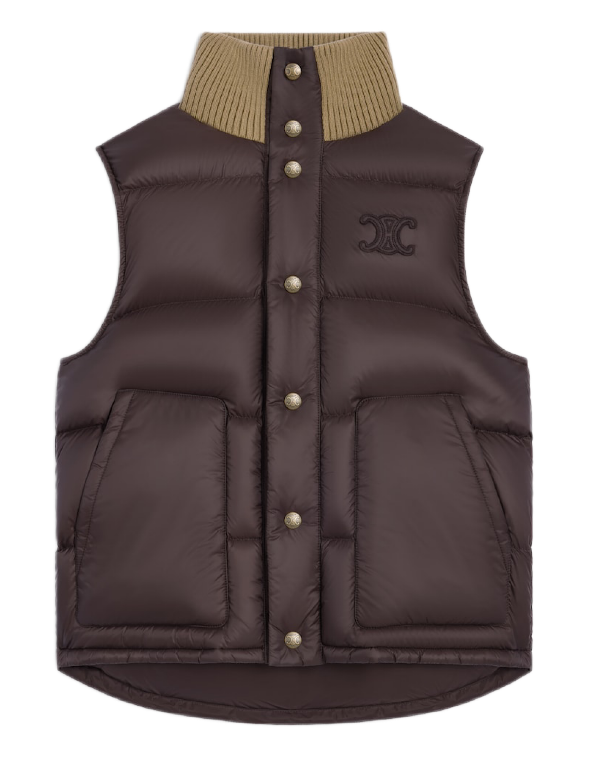 Жилет Celine Темно коричневый F