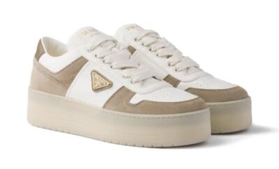 Кроссовки Prada Downtown Bold Бежевые F
