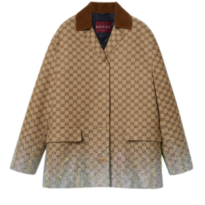 Куртка Gucci Gg Canvas Коричневая F