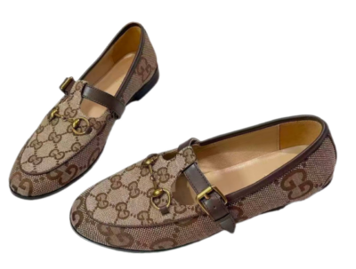 Лоферы Gucci Horsebit Бежевые F