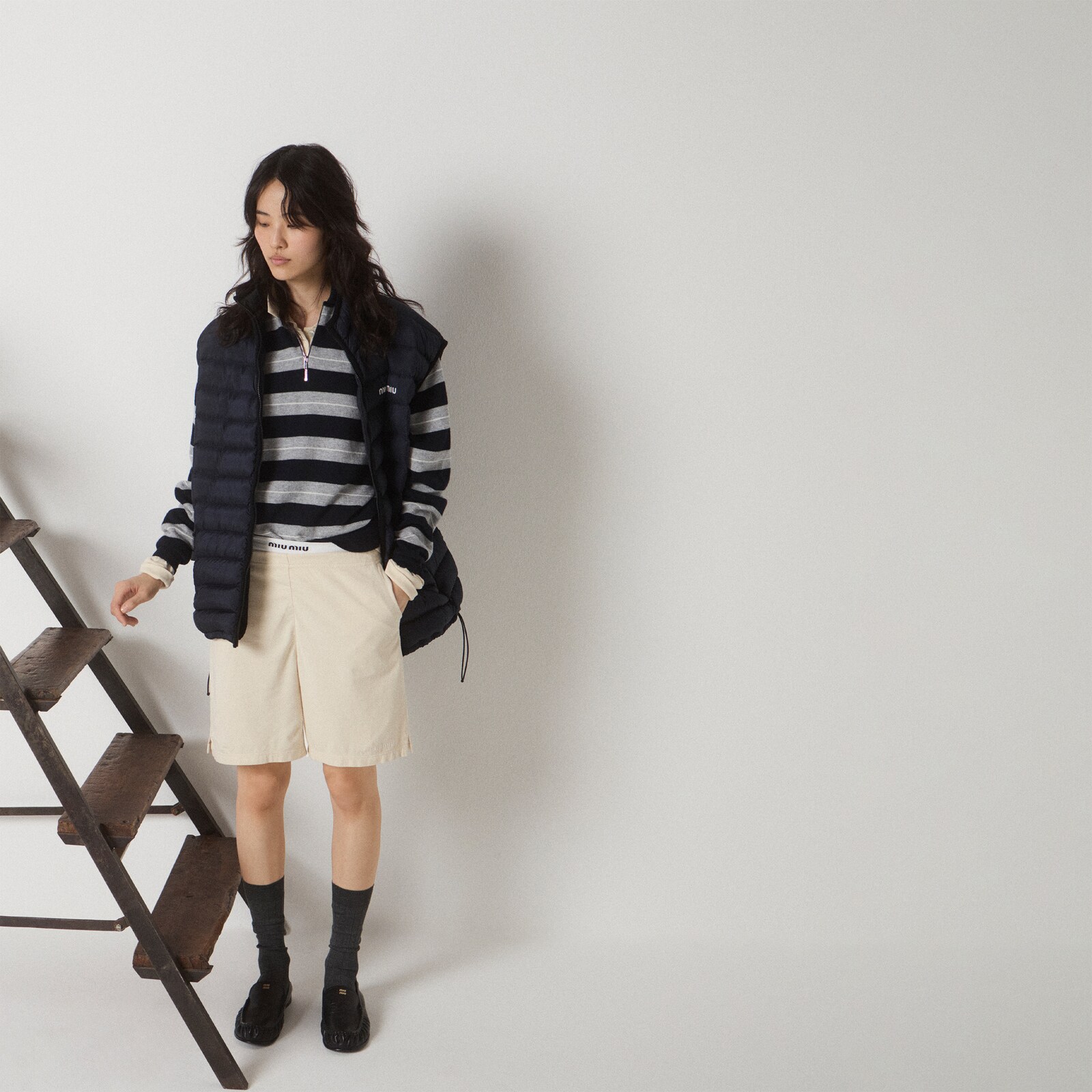 Свитшот Miu Miu Miu Miu Серый F