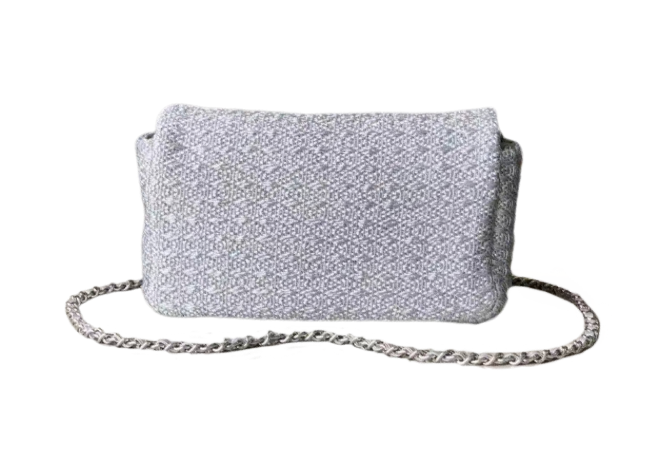 Сумка Chanel Lurex Ground Control Pluto Glitter Flap Серая N