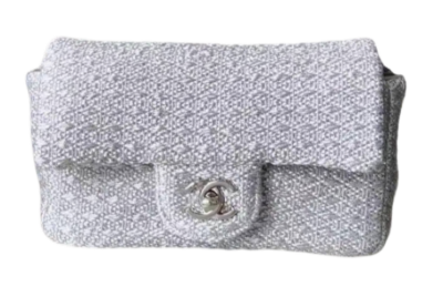 Сумка Chanel Lurex Ground Control Pluto Glitter Flap Серая N