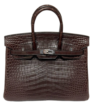 Сумка Hermes Birkin Crocodile Темно коричневая N