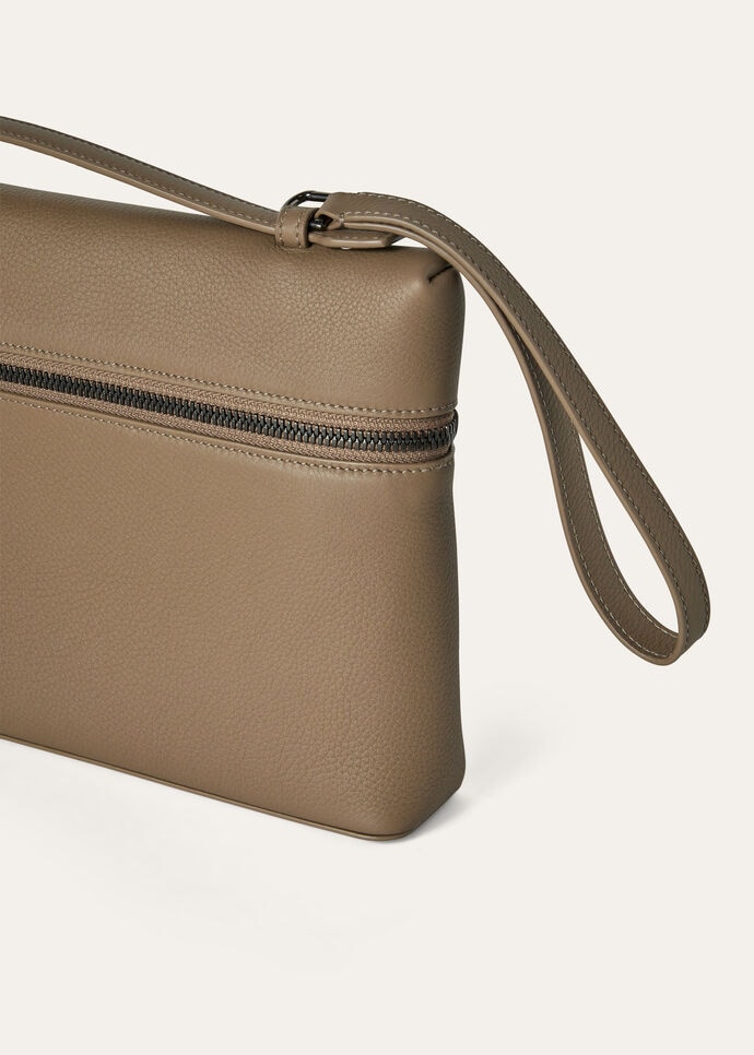 Сумка Loro Piana Extra Pouch L Коричнево бежевая N