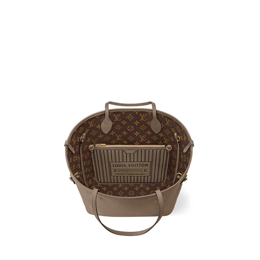 Сумка Louis Vuitton Neverfull Inside Out Mm Коричнево бежевая N