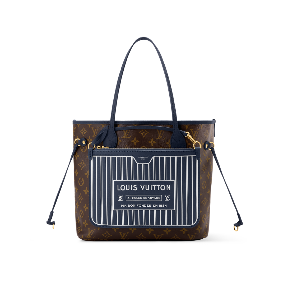 Сумка Louis Vuitton Neverfull Inside Out Mm Синяя N