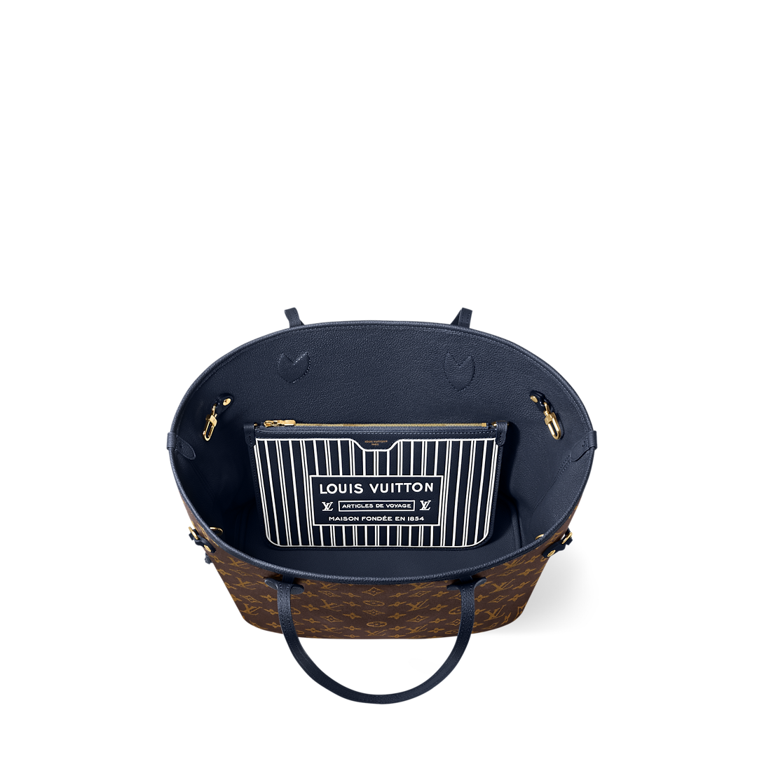 Сумка Louis Vuitton Neverfull Inside Out Mm Синяя N