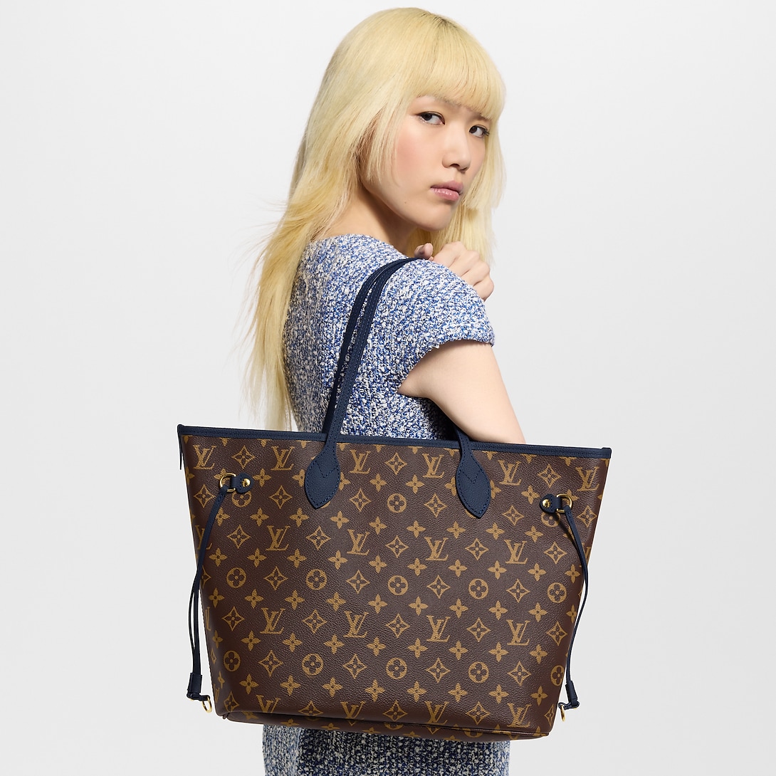 Сумка Louis Vuitton Neverfull Inside Out Mm Синяя N