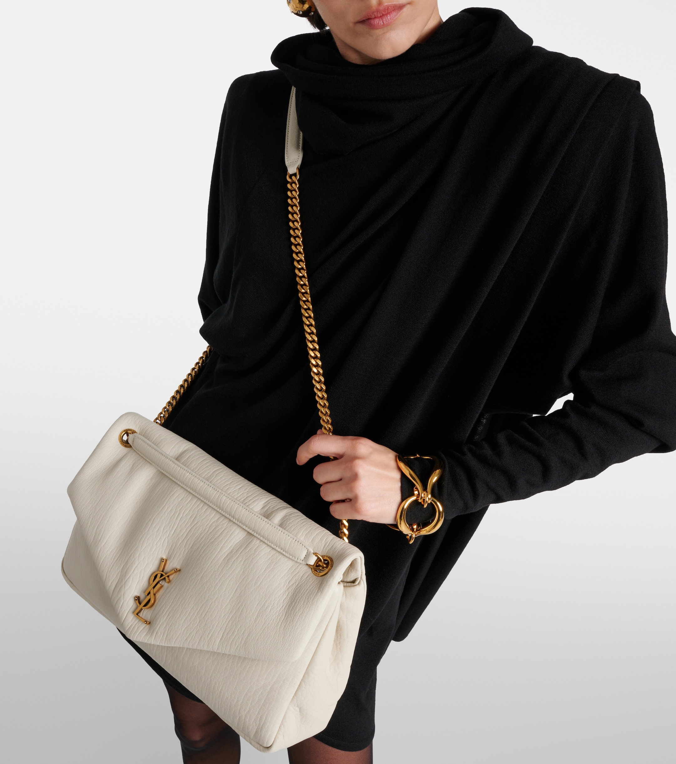 Сумка Saint Laurent Calypso Large Белая N