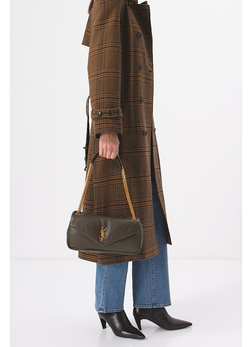 Сумка Saint Laurent Calypso Medium Темно зеленая N