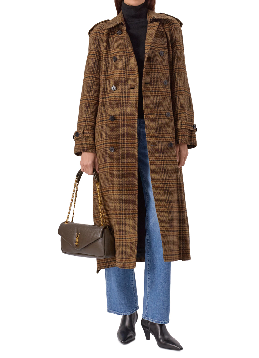 Сумка Saint Laurent Calypso Medium Темно зеленая N