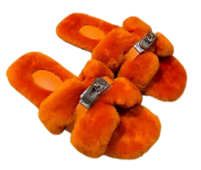 Тапочки Hermes Giulia Оранжевые F