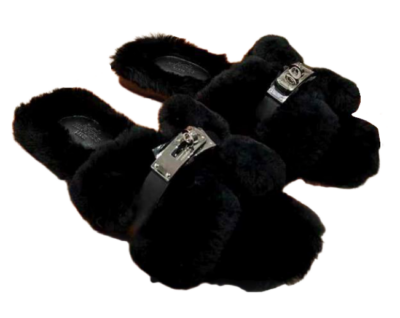 Тапочки Hermes Giulia Черные F