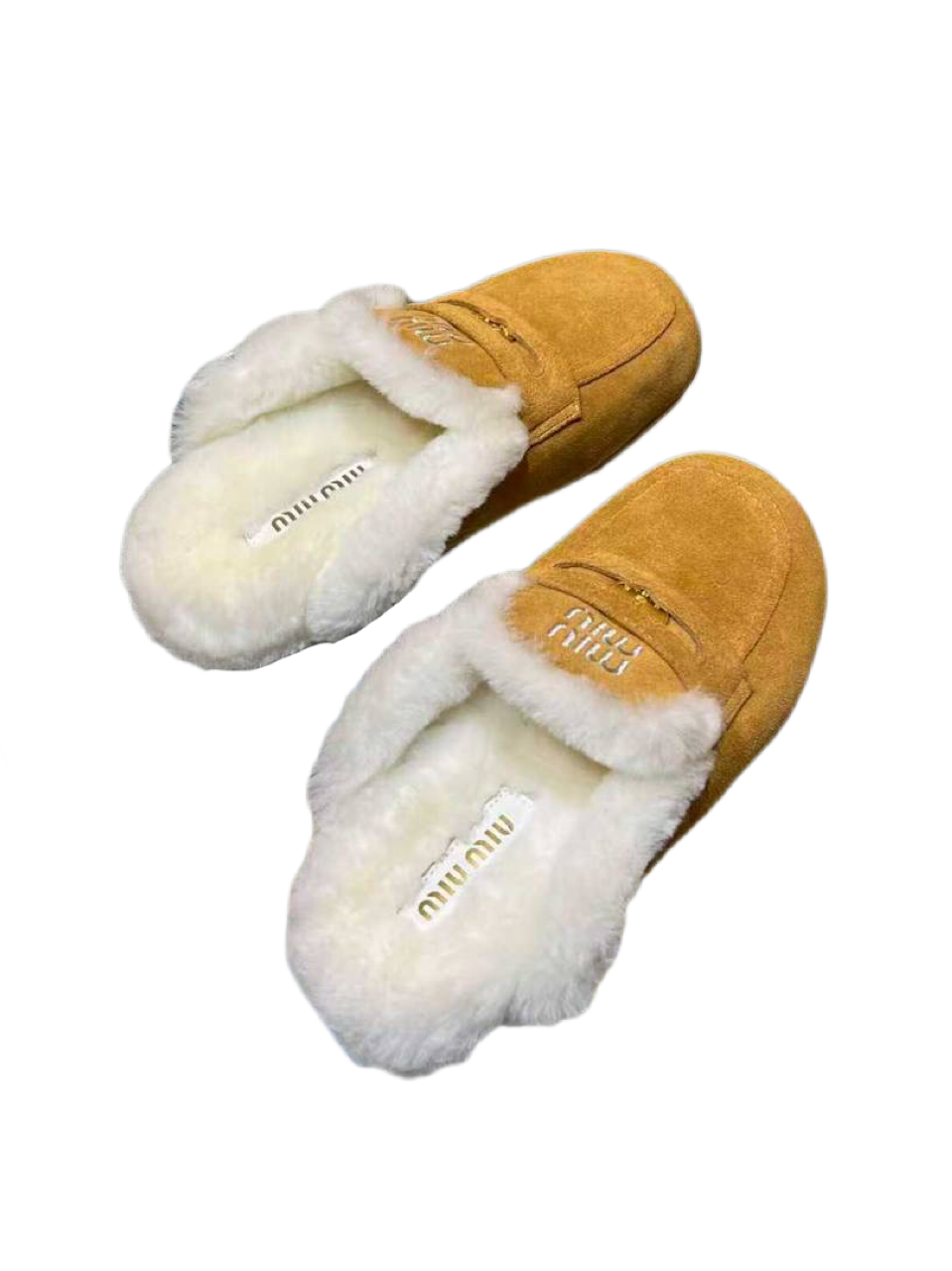 Тапочки Miu Miu Ul Коричневые F