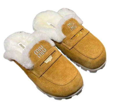 Тапочки Miu Miu Ul Коричневые F