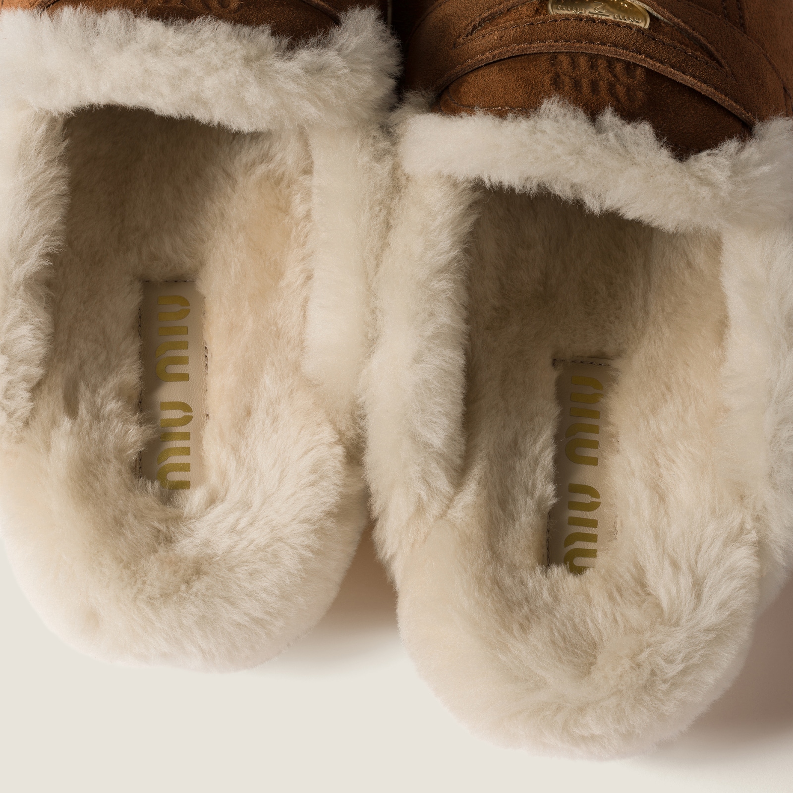 Тапочки Miu Miu Ul Темно коричневые F