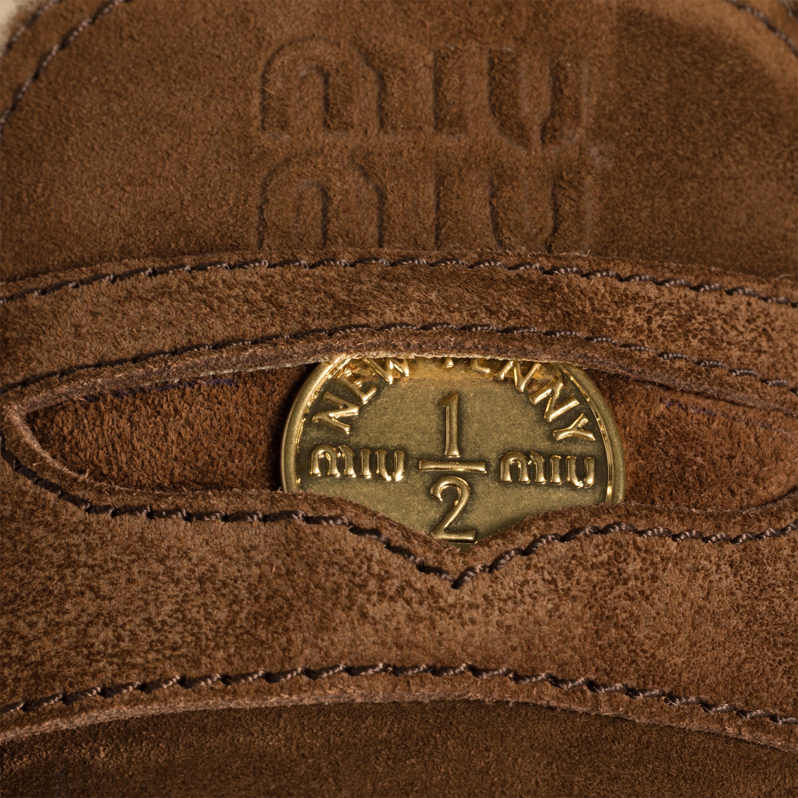 Тапочки Miu Miu Ul Темно коричневые F