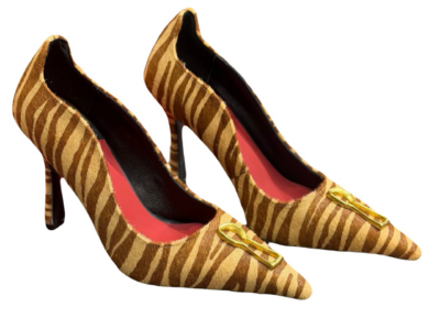 Туфли Schiaparelli Keyhole Pumps Коричнево бежевые F