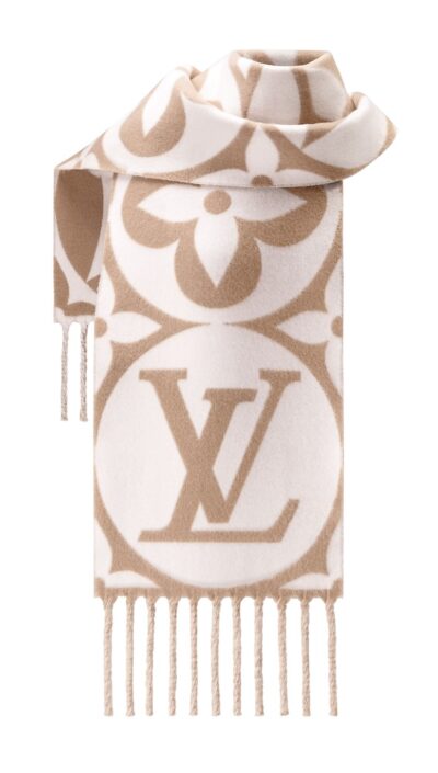 Шарф Louis Vuitton Lv Medallion Бежевый F