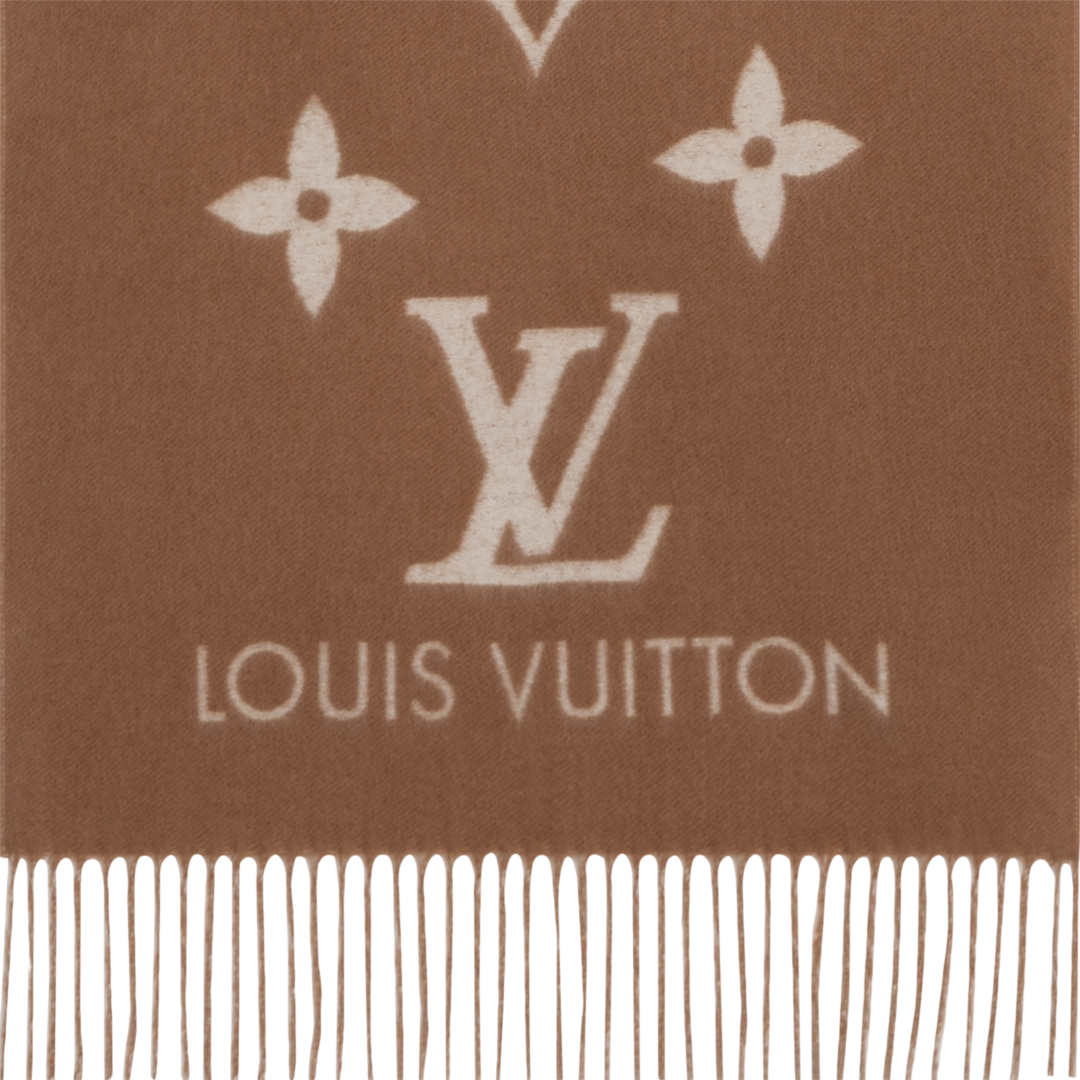 Шарф Louis Vuitton Reykjavik Коричнево бежевый F