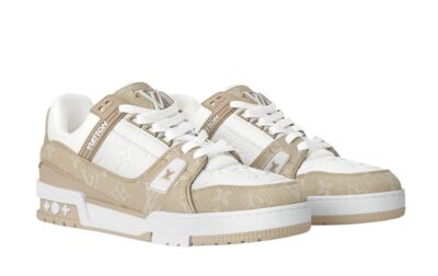 Кроссовки Louis Vuitton Lv Trainer Бежевые F