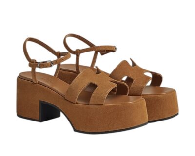 Сандали Hermes Jam Коричневые F